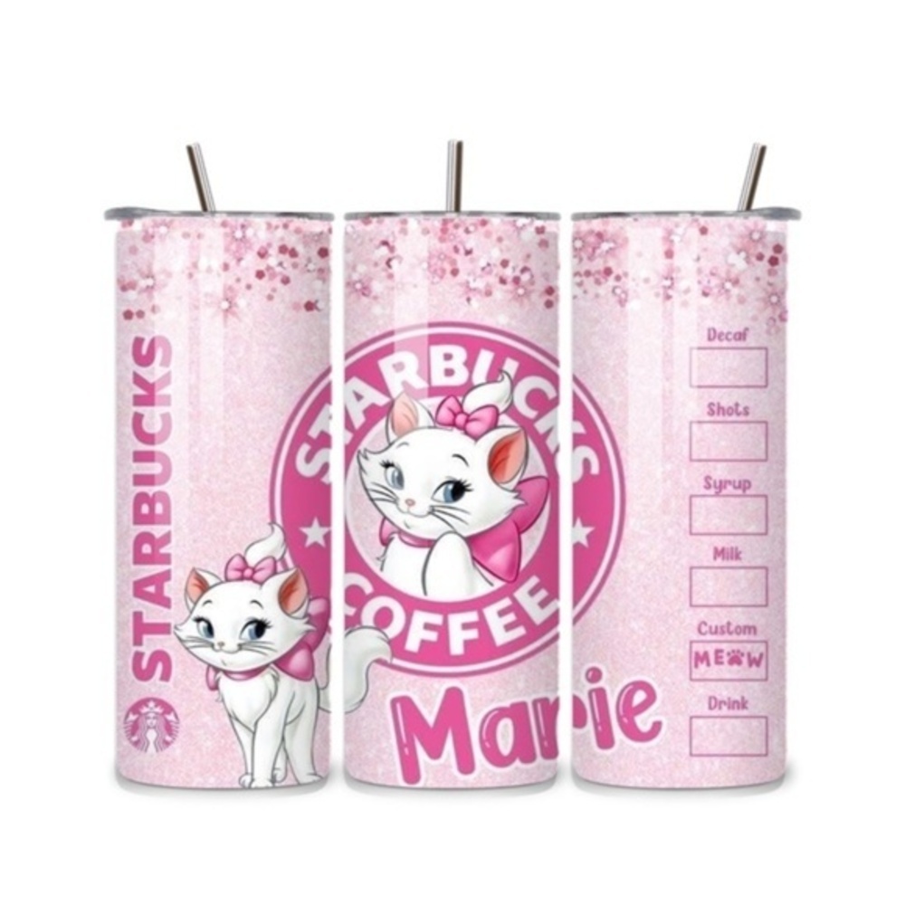 Aristocats Marie Pink 20oz Stainless Steel Tumbler